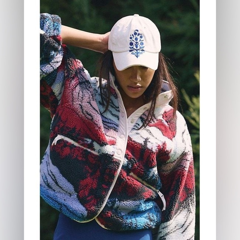 Free people Hit The Slopes Printed Fleece Jacket